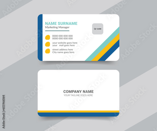 Medical health care modern doctor or personal business card design template 