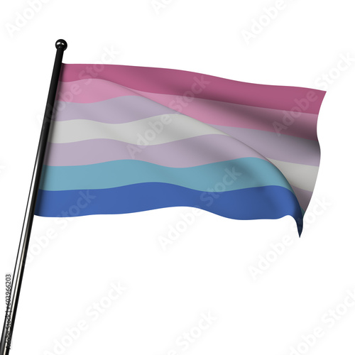 Bigender Pride Flag: Embracing Dual Gender Identities (ID: 603966203)