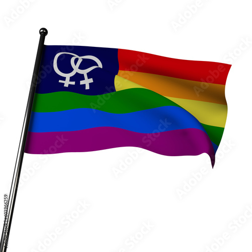 Lesbian Pride Flag: Embracing Diversity and Inclusivity (ID: 603966259)