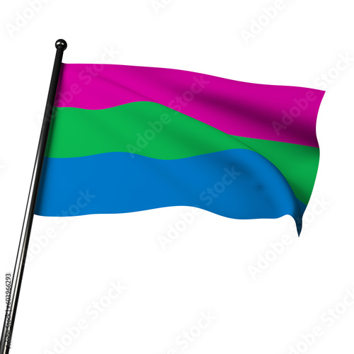 Polysexual Pride Flag: Embracing Freedom and Love (ID: 603966293)
