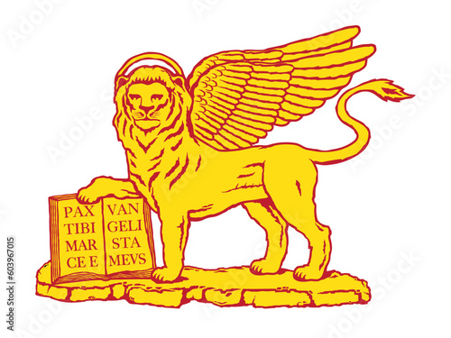 Vector illustration of the Lion of Saint Mark