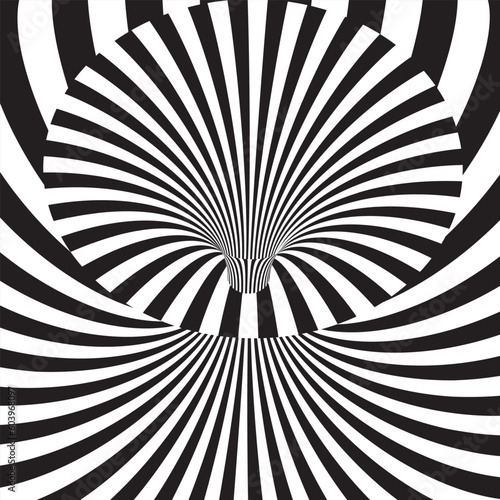 Abstract surreal background with an optical illusion design