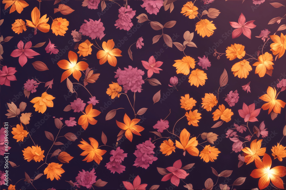 Artistic Design for wrapping paper, fabric, background. Art deco motif pattern with luxury climbing flowers. Artistic Design for wrapping paper, fabric, background. Art deco motif pattern with luxury climbing flowers.