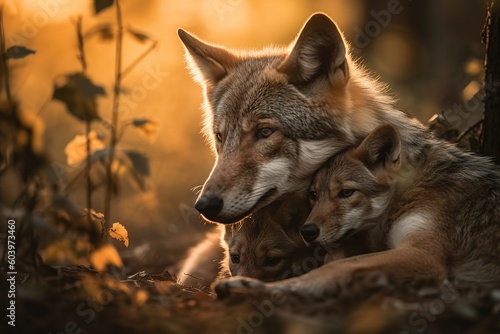 mothers  day  mothersday  wolf  animal  wild  dog  wildlife  mammal  predator  grey  gray  nature  canine  canis lupus  fur  canis  carnivore  coyote  head  face  zoo  generative ai