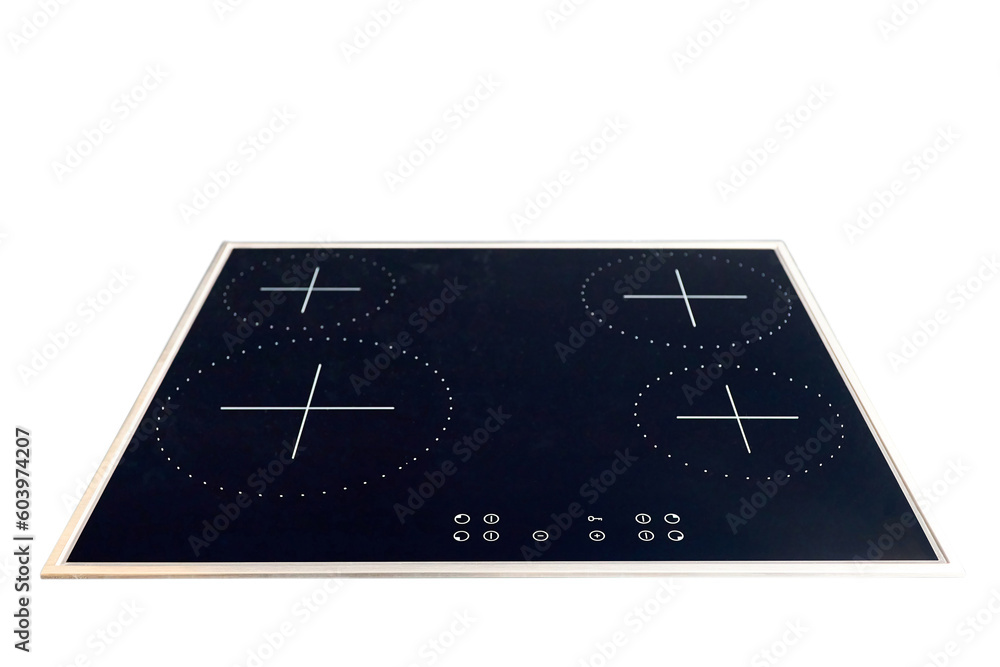 Flat cooktop cooking induction electric built black stove. Electric