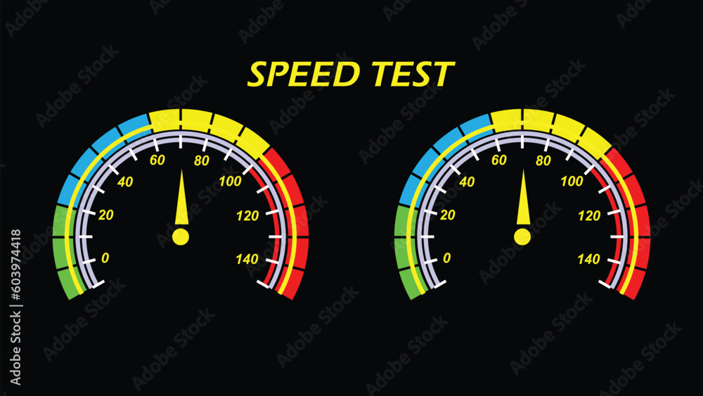 Fototapeta premium image of speed gauge, with pointer display size and numbers