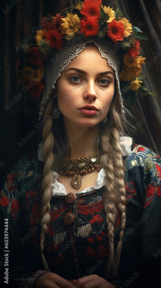 Painting of the woman. Beautiful illustration picture. Generative AI Painting of the woman. Beautiful illustration picture. Generative AI