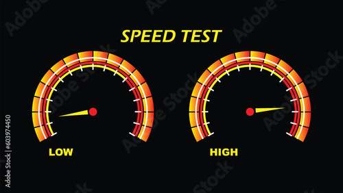 speedometer, speedometer display, pointer. speed symbol