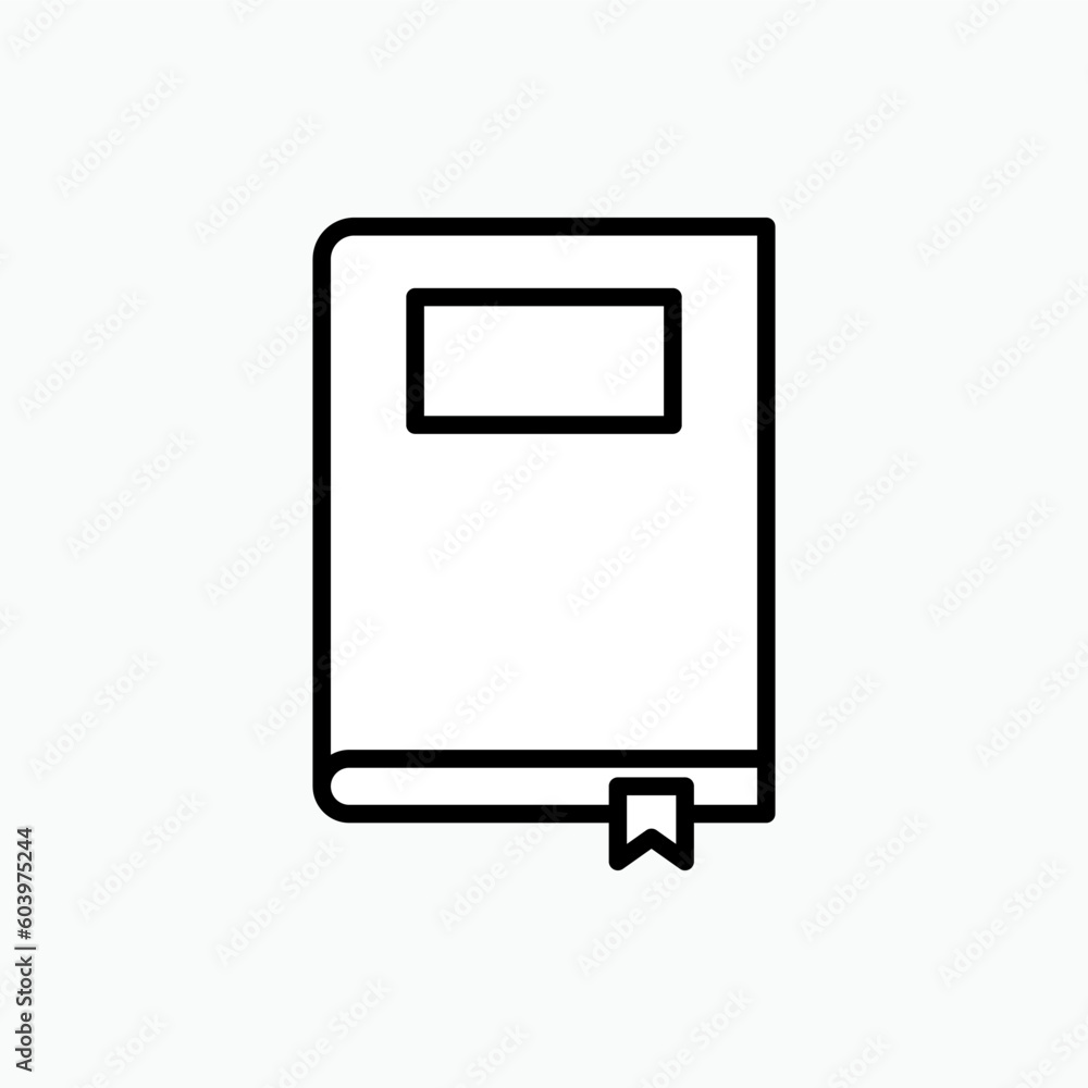 Book Icon. Reference, Library Symbol. Apply as Presentation, Website or Apps Elements - Vector. Book Icon. Reference, Library Symbol. Apply as Presentation, Website or Apps Elements - Vector.