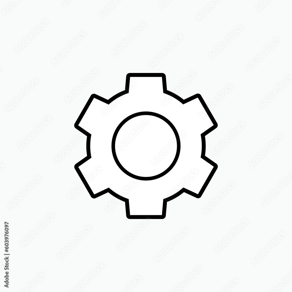 Gear Icon .  Setting, Cog Symbol for Design, Presentation, Website or Apps Elements – Vector.  