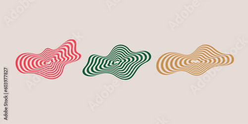 Set the amorphous element with the effect of visual distortion.