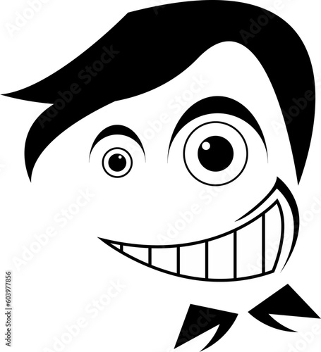 Vector Man Face Cartoon Smile