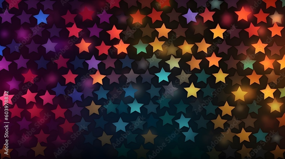 Generative Ai. Colorful stars for the background
