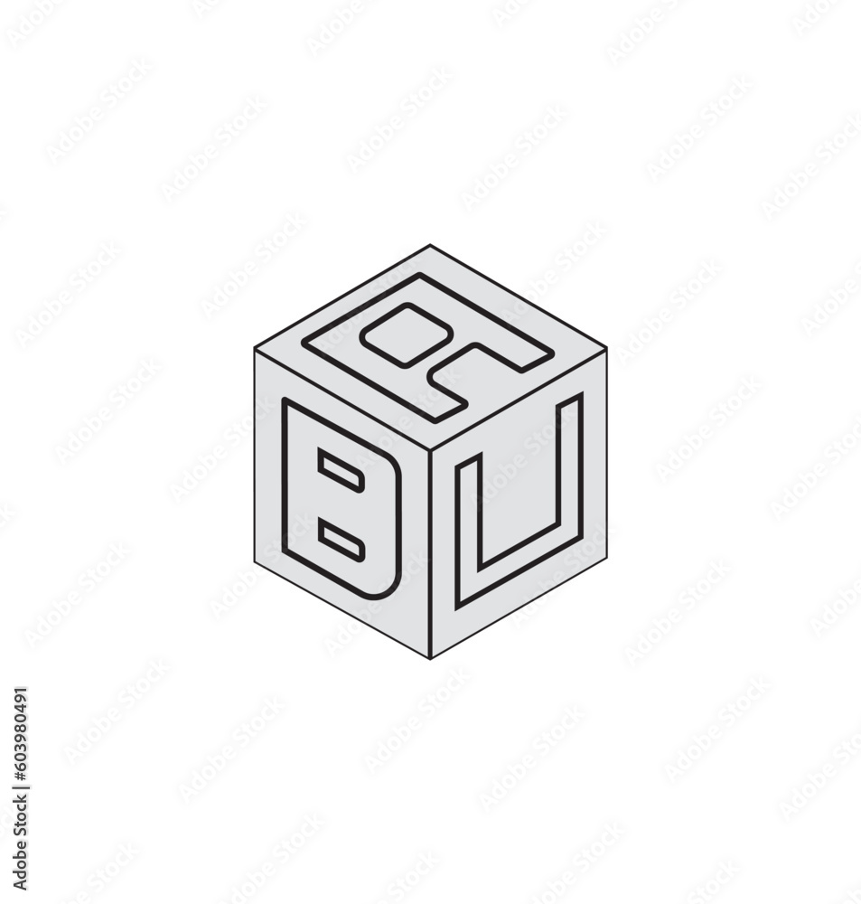 This is the vector cube front logo with white background. This is the vector cube front logo with white background.