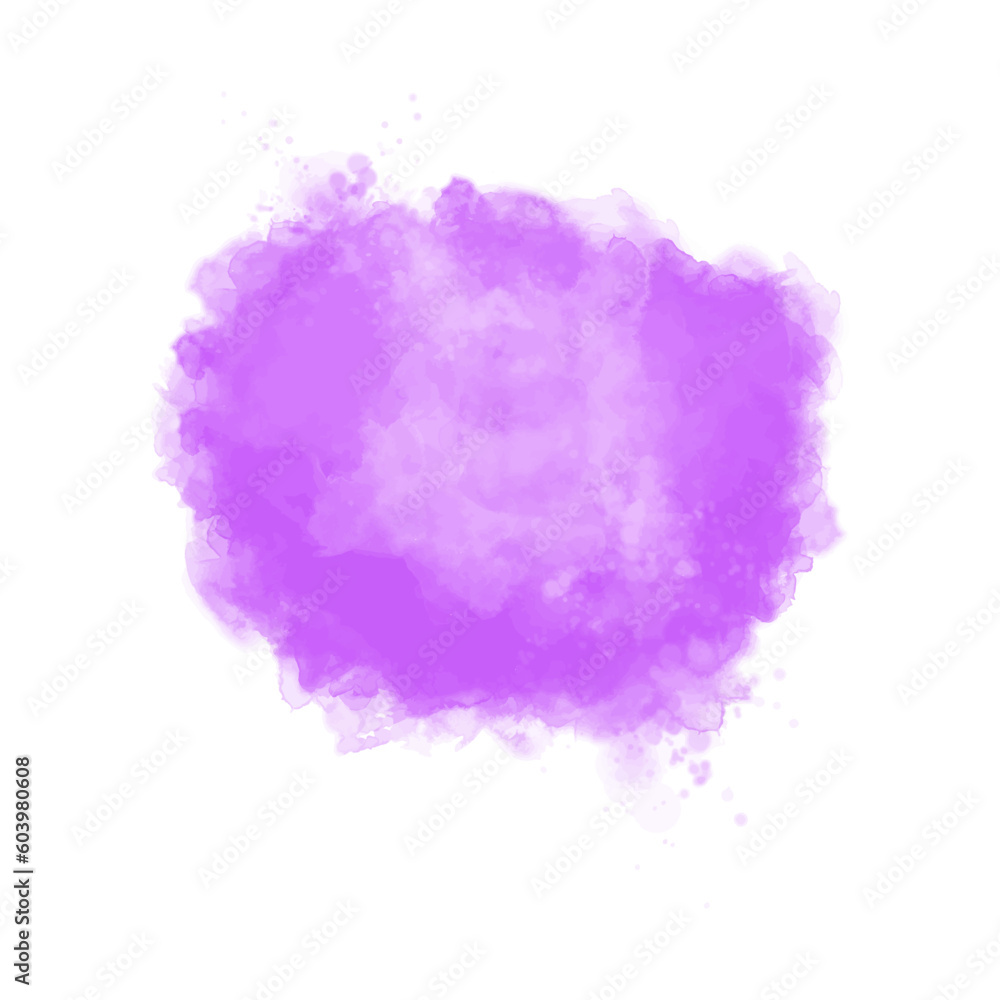 Abstract bright lilac watercolor stain texture background