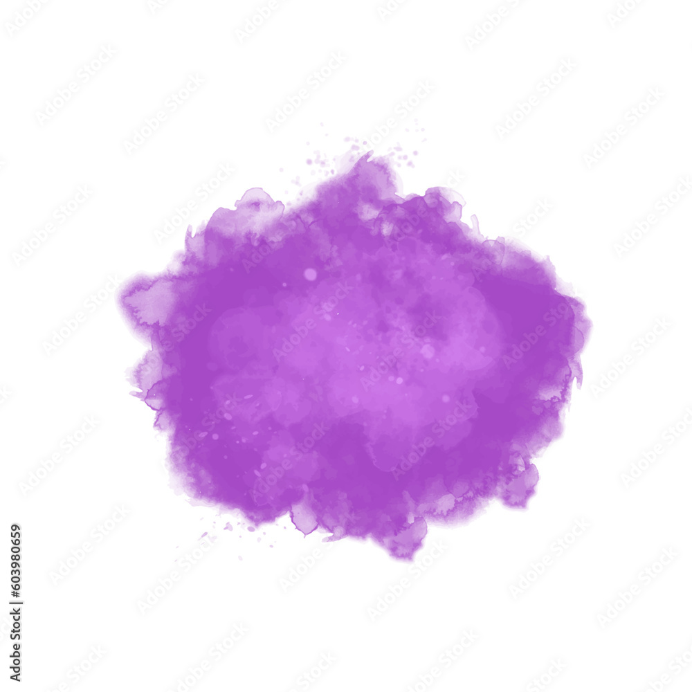 Abstract purple plower watercolor stain texture background