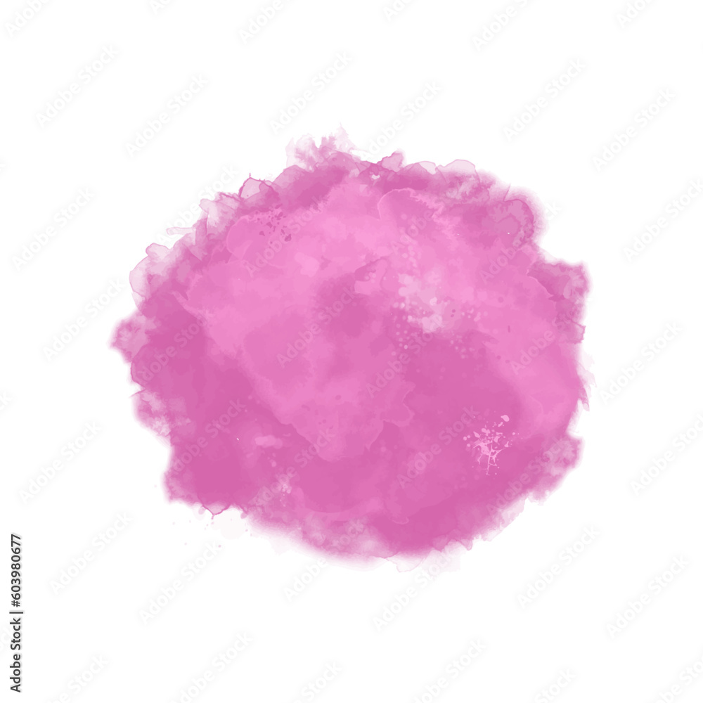 Abstract sky magenta watercolor stain texture background