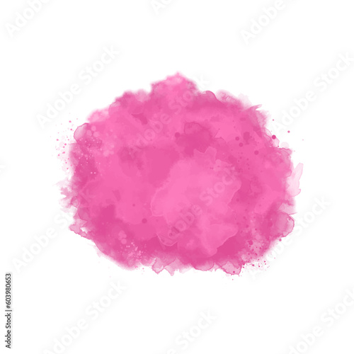 Abstract raspberry pink watercolor stain texture background
