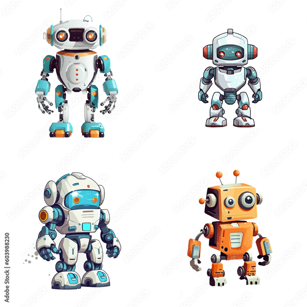 Set of robot characters , construction, medical, firefighter robot
Set of robot characters , construction, medical, firefighter robot
