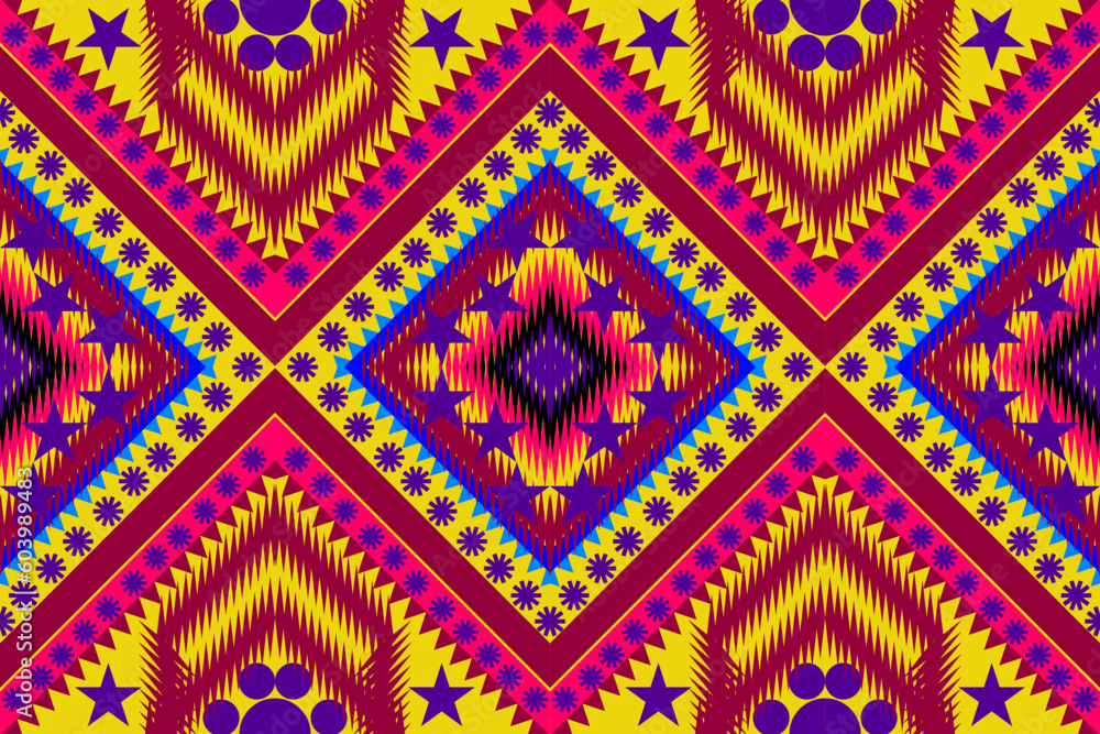 seamless geometric pattern design ethnic stripes white blue pink design for fabric textile printing wallpaper