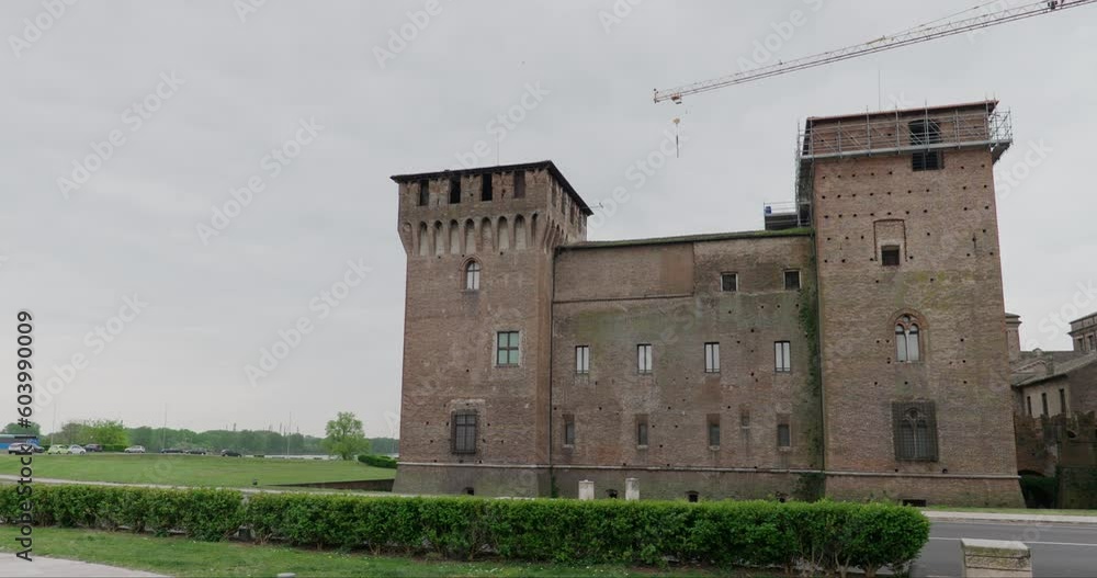 Exterior View Of Castello di San Giorgio In Ducale Palace In Mantua, Italy. - wide Exterior View Of Castello di San Giorgio In Ducale Palace In Mantua, Italy. - wide
