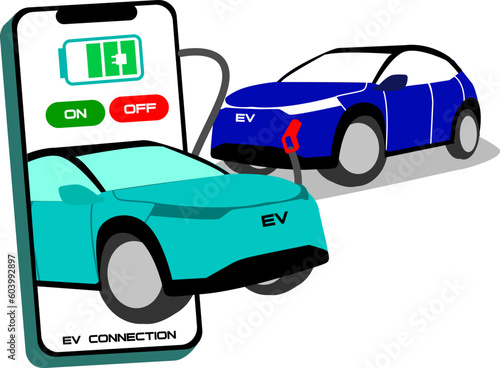 CAR Ev Mobile connecting share technology