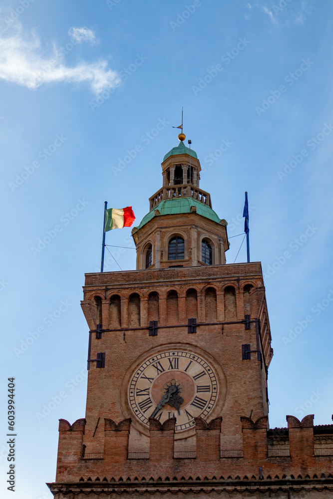 Torre dell'orologio del comune di Bologna, Emilia Romagna