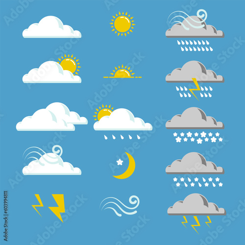 Modern weather icon set eps 10