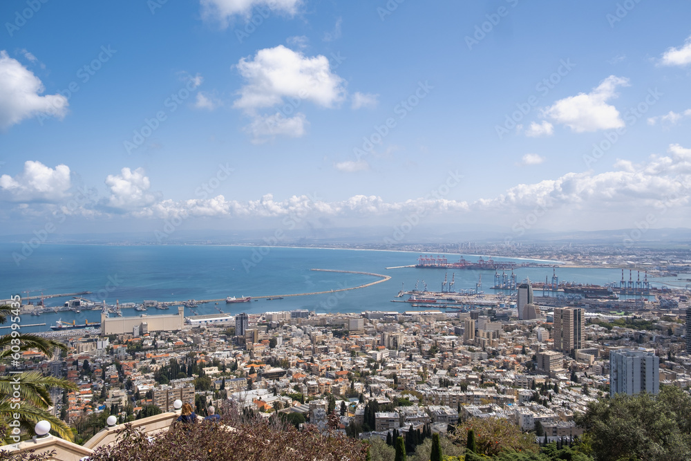 The cityscape of Haifa city and metropolitan area