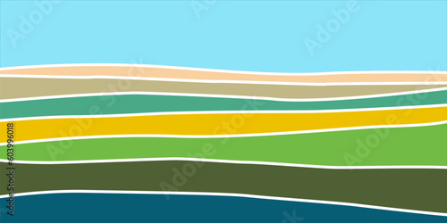 Abstract background with stripes in the style of the sixties and seventies for textiles, banners, posters, prints, paper. Flat vector illustration suitable for printing banners, flyers, invitations