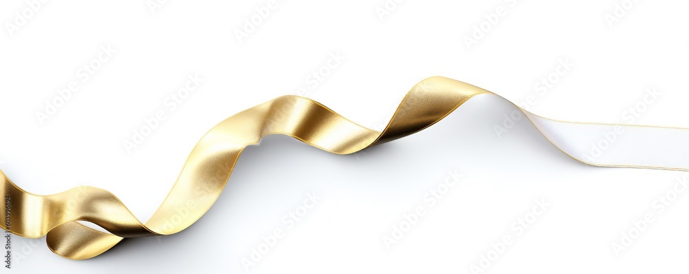 A composition of white ribbon on white background abstract banner with empty space Generative AI A composition of white ribbon on white background abstract banner with empty space Generative AI