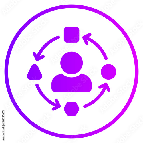 adaptation gradient icon