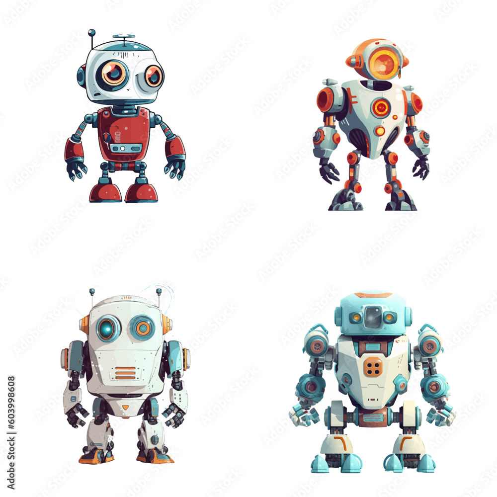 Set of robot characters , construction, medical, firefighter robot
Set of robot characters , construction, medical, firefighter robot