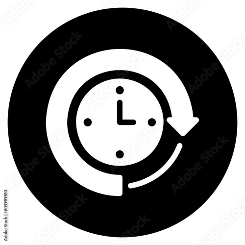 time glyph icon