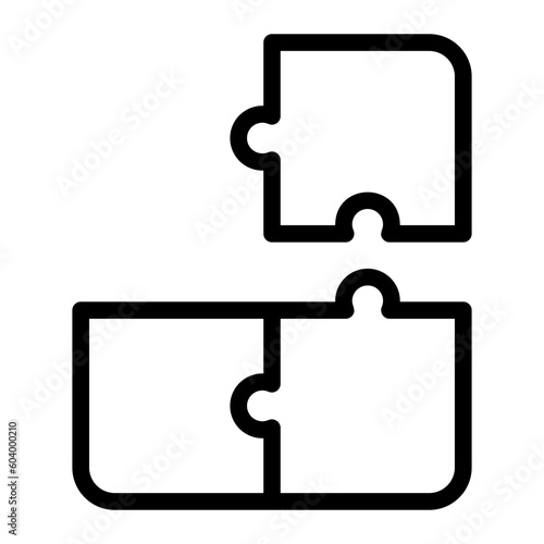 puzzle line icon