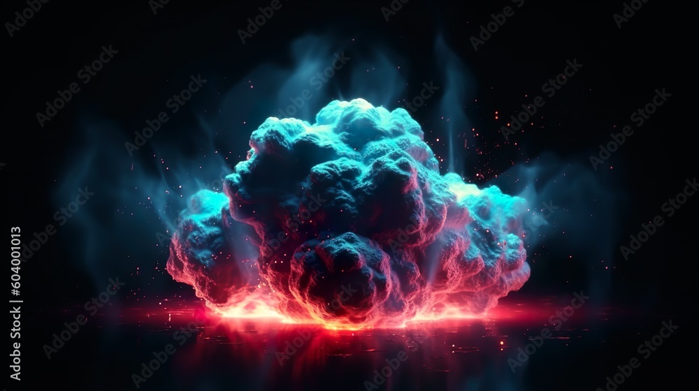 Cloudstrike Background Indesign Abstract background with dark dramatic clouds with glowing lights ...