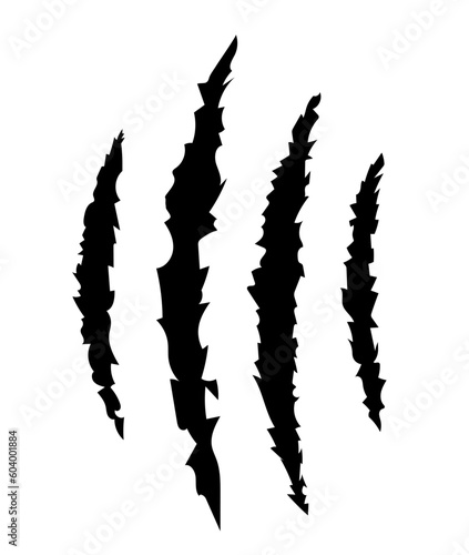 Black bloody claw scratch vector illustration EPS 10