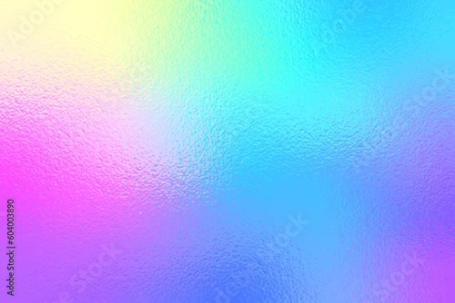 Rainbow unicorn background with glass effect  abstract foil texture for web use.