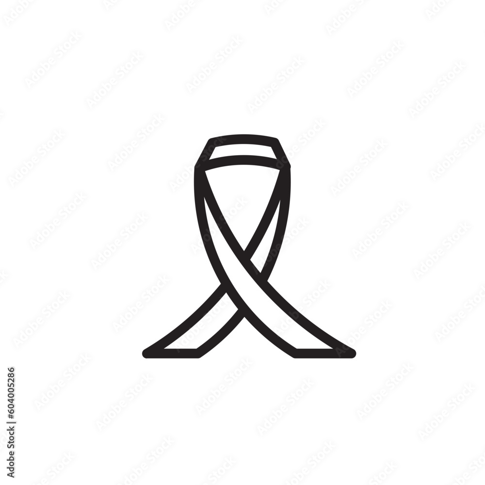 Aids Breast Cancer Outline Icon Aids Breast Cancer Outline Icon