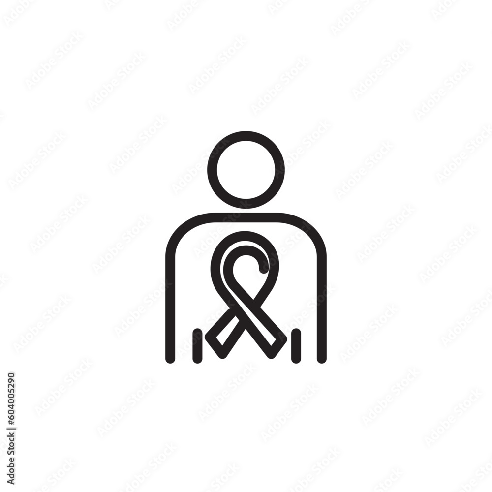 Aids Cancer Charity Outline Icon Aids Cancer Charity Outline Icon
