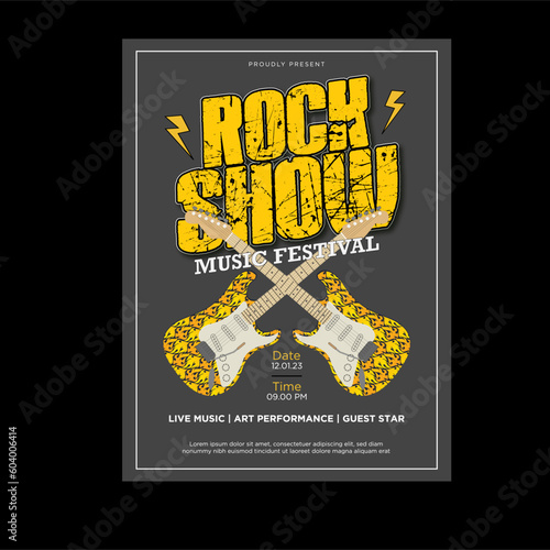 Rock music festival flyer