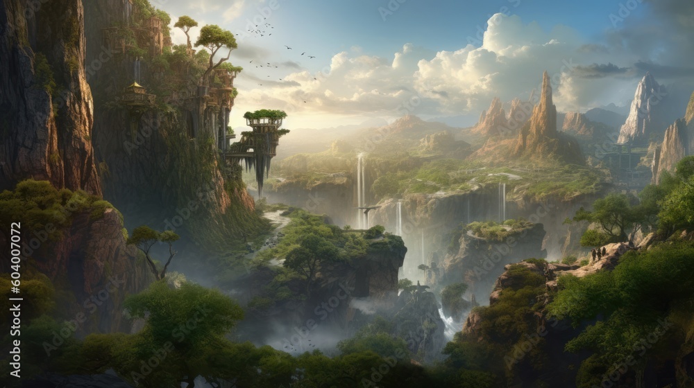 Fototapeta premium Amazing Landscape Game Artwork
