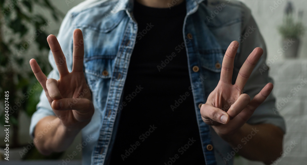Adult Learning Sign Language For Deaf Disabled