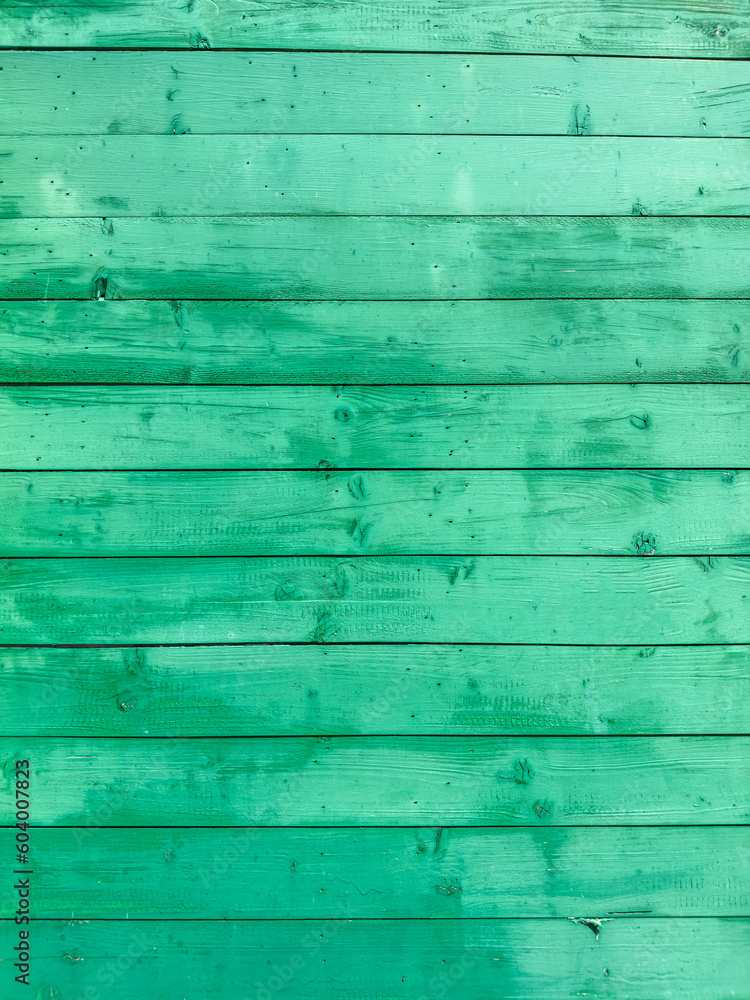 Fototapeta premium Old green wood plank texture background