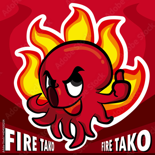 Fire Tako - Character Illustration(파이어 타코 - 캐릭터 일러스트) photo
