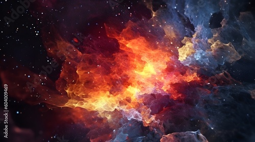 Generative AI. Multicolored nebulae or clouds © TrySmartArt