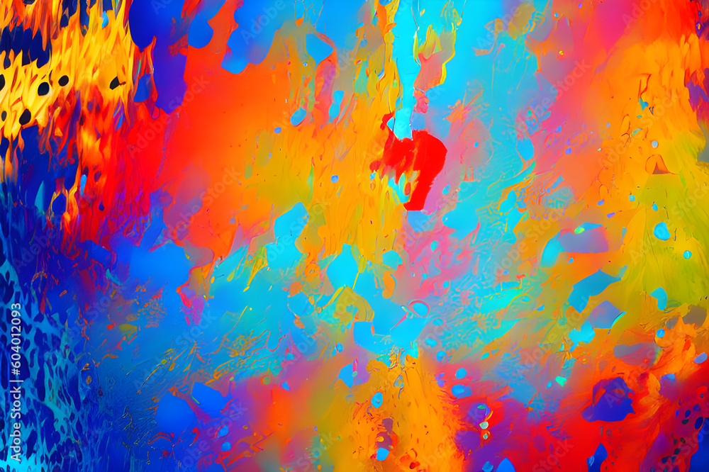 Abstract colorful oil painting background.Generative ai.