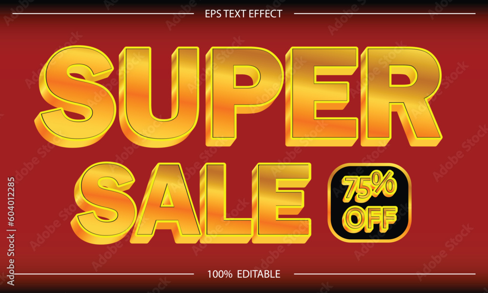 Super sale text effect