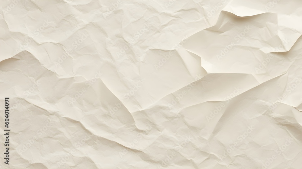 Fototapeta premium Texture of white crumpled paper. Generative AI.