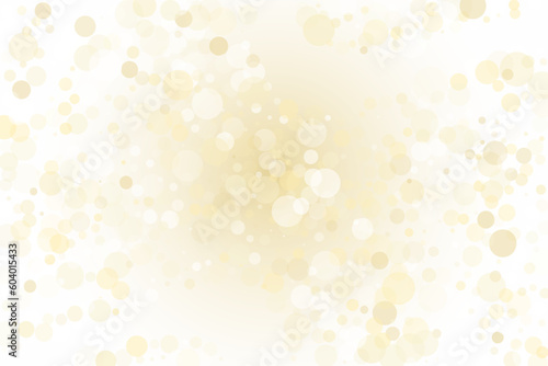 Light pattern with bokeh. Light yellow, Golden bokeh background. Scalable vector illustration. Pattern with circles of different scale and transparency with overlap for banners, web pages, ads